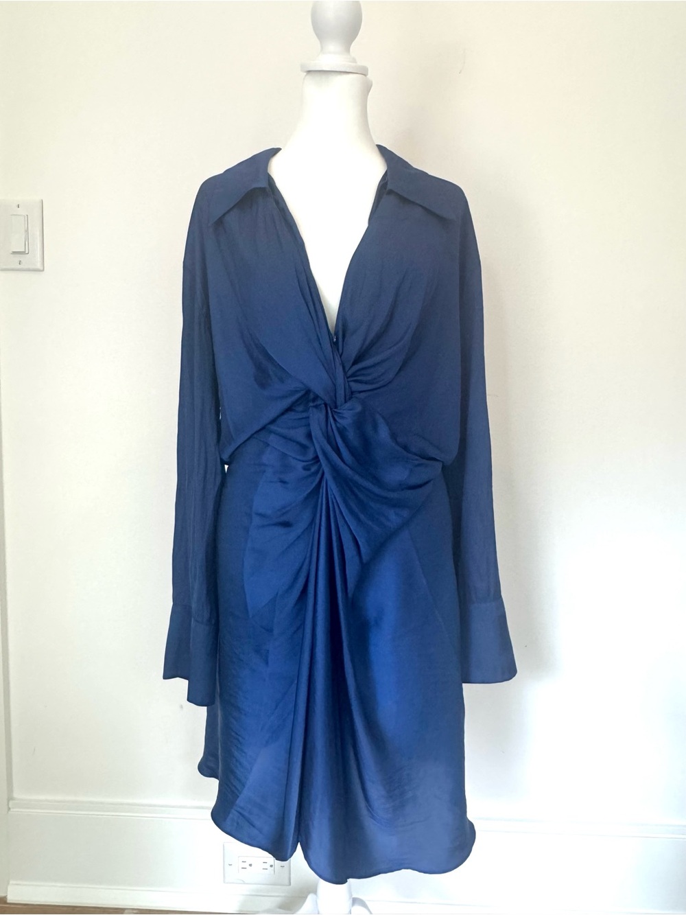 Zadig & Voltaire Royal Blue Satin dress size Small